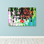 愛シャンデリアで~ 24X16キャンバス。75インチ厚さ キャンバスプリント (インサイチュ (ウッドフロア))