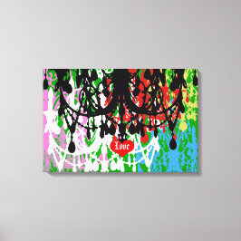 愛シャンデリアで～ 24X16キャンバス。75インチ厚さ キャンバスプリント