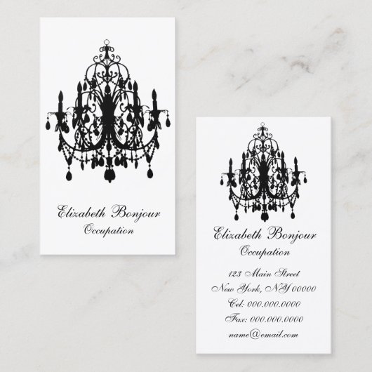 愛シャンデリアの~の名刺 名刺 (正面/裏面)