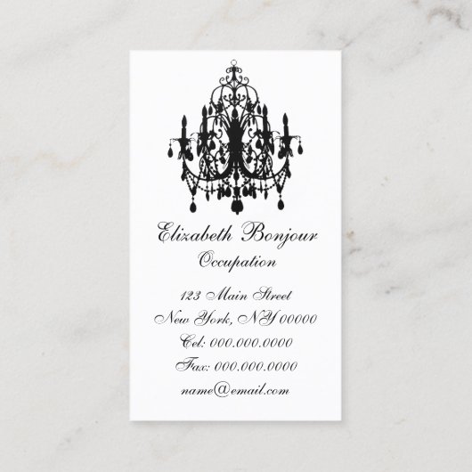 愛シャンデリアの~の名刺 名刺 (裏面)