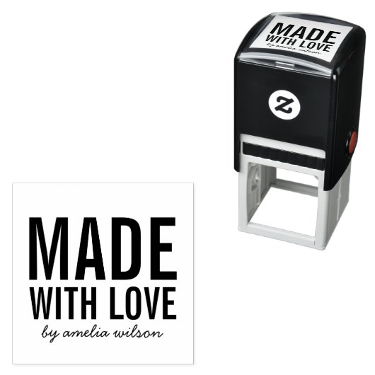 愛シンプルではっきりした作った名前でパーソナライズ セルフインキングスタンプ (インサイチュ)