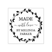 愛シンプルで作られたリースの緑 ラバースタンプ (インプリント)