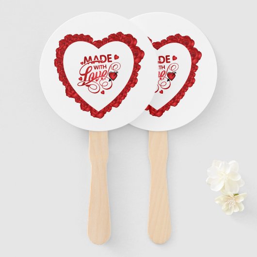 愛シンプルで作られた引用文バレンタイン |ハンドファン ハンドファン (正面&裏面)