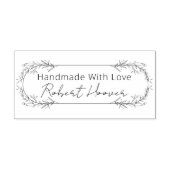 愛シンプルで手作りフローラ名前をカスタムする ラバースタンプ (インプリント)