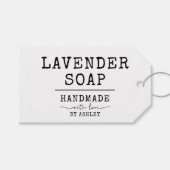 愛シンプルで手作り手書きスクリプトギフト ギフトタグ (正面(横))