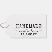 愛シンプルで手作り手書きスクリプトギフト ギフトタグ (裏面横)