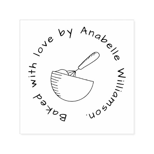 愛シンプルの可愛い焼いた名前をカスタムする セルフインキングスタンプ (デザイン)