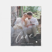 愛シンプルの台本の写真パーソナライズされた フリースブランケット (正面)