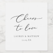 愛シンプルの応援への書結婚道 ワインラベル (シングルラベル)