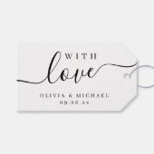 愛シンプルエレガントの台本結婚 ギフトタグ (正面(横))