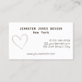 愛シンプルハートで作ったミニマルなチョコレート 名刺 (裏面)