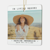 愛シンプルモダン心の記憶の写真記念 セラミックオーナメント (左)