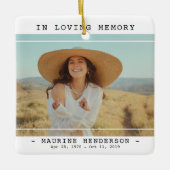 愛シンプルモダン心の記憶の写真記念 セラミックオーナメント (正面)