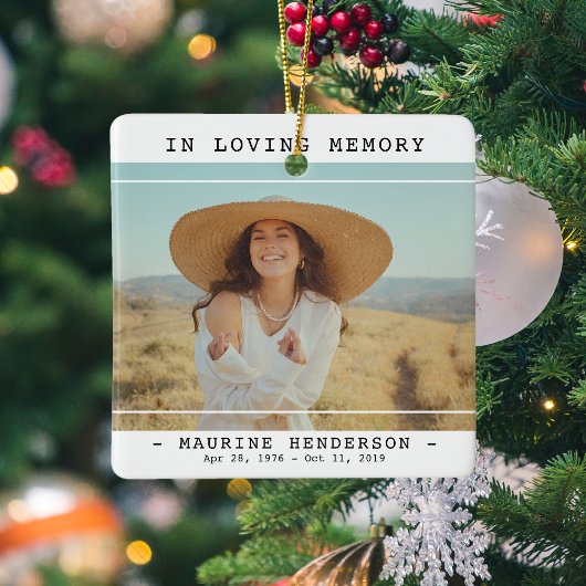 愛シンプルモダン心の記憶の写真記念 セラミックオーナメント