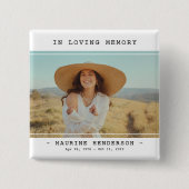 愛シンプルモダン心の記憶の写真記念 缶バッジ (正面)