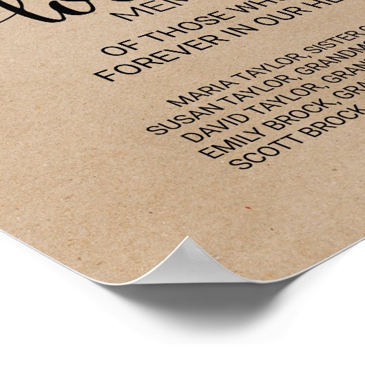 愛シンプル情フェイクの記憶のサインの中のクラフト ポスター (角)