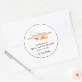 愛シンプル焼いた付きラベ小ビジネス向けラベル ラウンドシール (封筒)