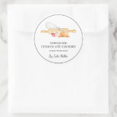 愛シンプル焼いた付きラベ小ビジネス向けラベル ラウンドシール (バッグ)