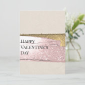 愛シンプル、エレガント金ゴールド:ハッピーバレンタインデー シーズンカード (スタンド正面)