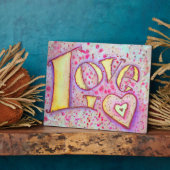 愛スウィートピンク絵画の詩のプラーク フォトプラーク (側面)