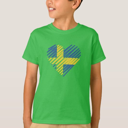 愛スウェーデン–01白 Tシャツ (正面)