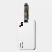 愛スコッチテリア犬の荷物のラベル ラゲッジタグ (裏面縦)