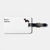 愛スコッチテリア犬の荷物のラベル ラゲッジタグ (裏面横)