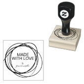 愛スタイリッシュで作られた丸い落書きパーソナライズされた ラバースタンプ (押印)