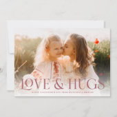 愛スタイリッシュと抱擁フルフォトバレンタインデー シーズンカード (正面)