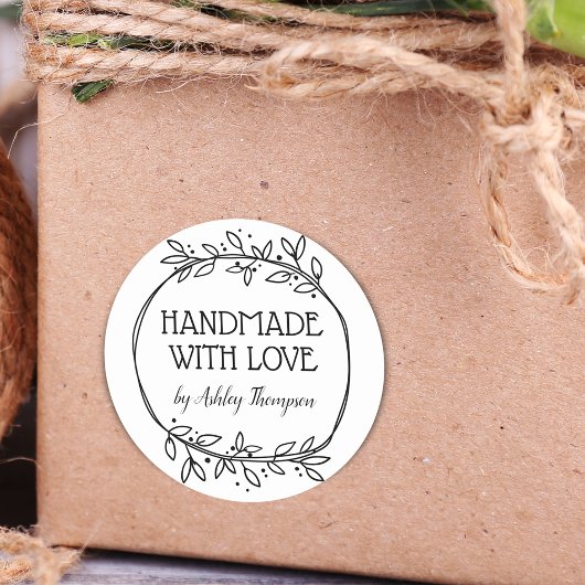 愛スタイリッシュ名で手作りの緑 ラウンドシール