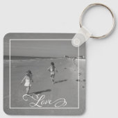 愛スタイリッシュ家族の写パーソナライズされた真 キーホルダー (裏面)