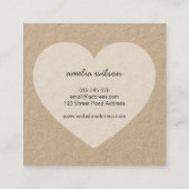 愛スタイリッシュ素朴で作られたハートクラフト スクエア名刺 (裏面)