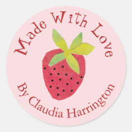 愛ストロベリーバレンタイン職人メーカーで作られる ラウンドシール