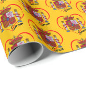 愛スペインの贈り物，愛国心スペインのの旗，ハート ラッピングペーパー (ロールコーナー)