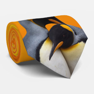 愛タイのキングペンギン(黄色かオレンジ) ネクタイ