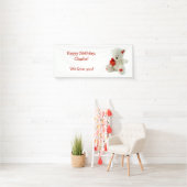 愛テディのカスタムな文字及び写真の旗 横断幕 (インサイチュ)