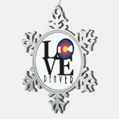 愛デンバー スノーフレークピューターオーナメント (右)