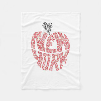 愛ニューヨーク- MINIFACES フリースブランケット