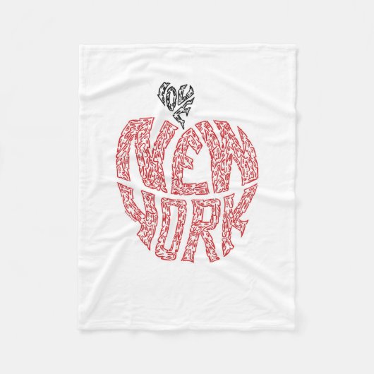 愛ニューヨーク- MINIFACES フリースブランケット (正面)