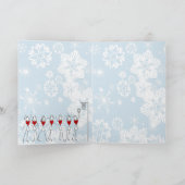 愛ネットボールのテーマのクリスマスの挨拶 シーズンカード (内部)