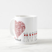 愛ネットボールの位置および大尉 コーヒーマグカップ (正面左)