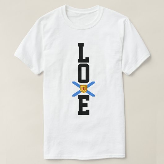愛ノバスコシア誇りを持ったN.S.フラグTシャツ Tシャツ (デザイン正面)
