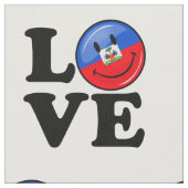 愛ハイチの微笑の旗 ファブリック (クローズアップ)