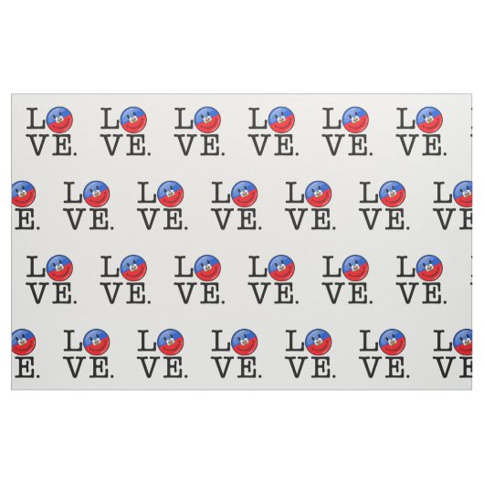 愛ハイチの微笑の旗 ファブリック (ファットクウォーター)