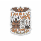 愛ハロウィンお化け屋敷スケルトンパンプキン_1 シール (正面)