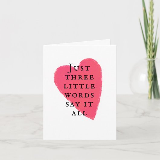 愛ハートおもしろいロマンチックな記念日 カード (正面)