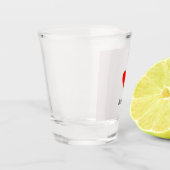 愛ハートとおもしろい文字 ショットグラス (左)