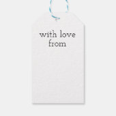 愛ハートとドードルラベル ギフトタグ (裏面)