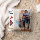 愛ハートのパーソナライズな写真の装飾用クッション クッション (ブランケット)