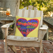 愛ハートのモダンでロマンチックなポップアートの落書きのスタイル アウトドアクッション (椅子)